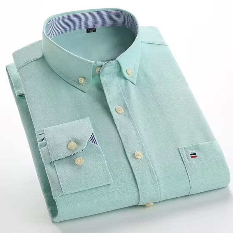 5XL-6XL-7XL Men's Long Sleeve  - Oxford Cotton Casual Shirt Business review and price