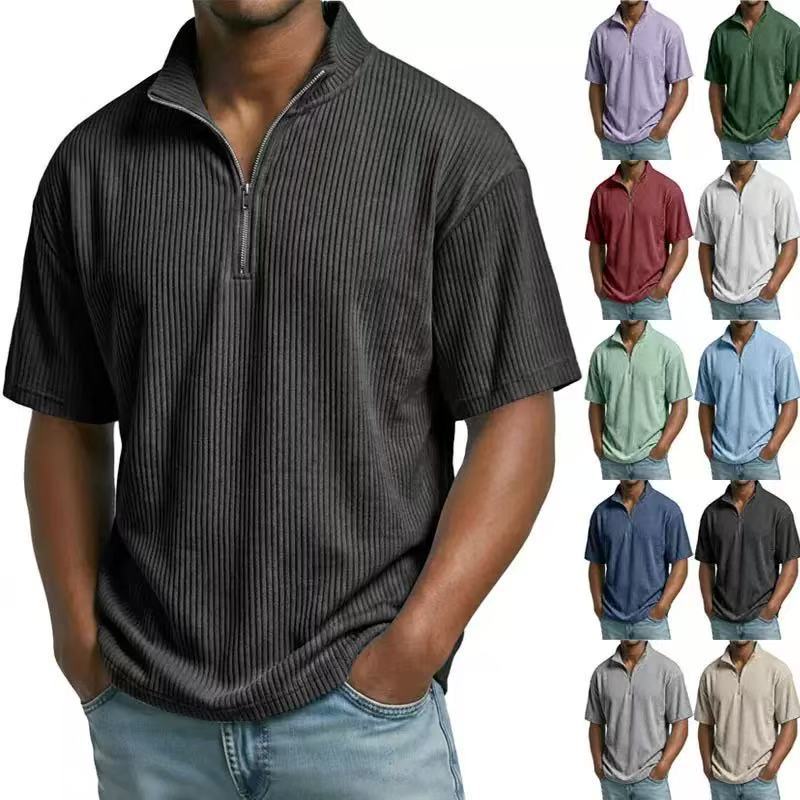 Summer Corduroy Stand-up Colla - Corduroy Button Up Shirt Men review and price