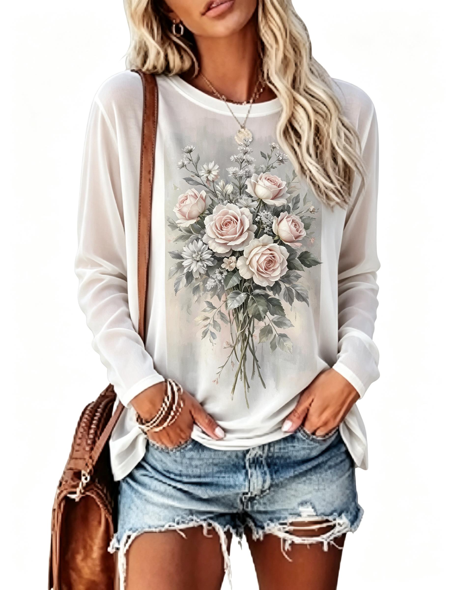 Women Long Sleeve T‑Shirt Vint - T-Shirts review and price