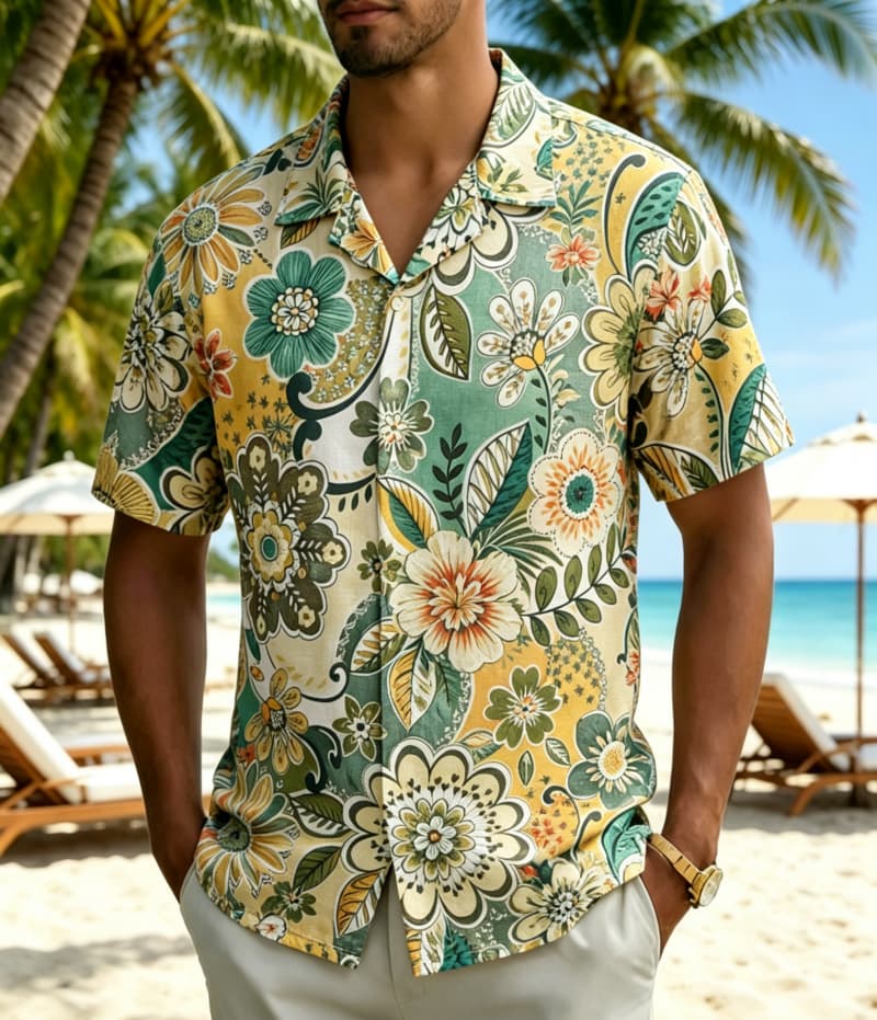 Men's Vintage Boho Tropical Fl - Vintage Hawaiian Floral Shirt review and price