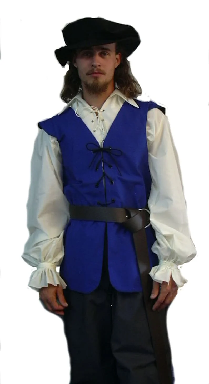 Medieval Shirts Ruffled Gothic - Medieval Gothic Lace Up Pirate Shirt review and price