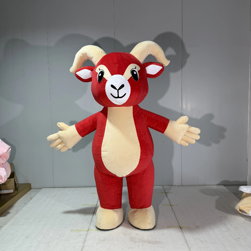 Inflatable Red Goat Mascot Cos - Suits review and price