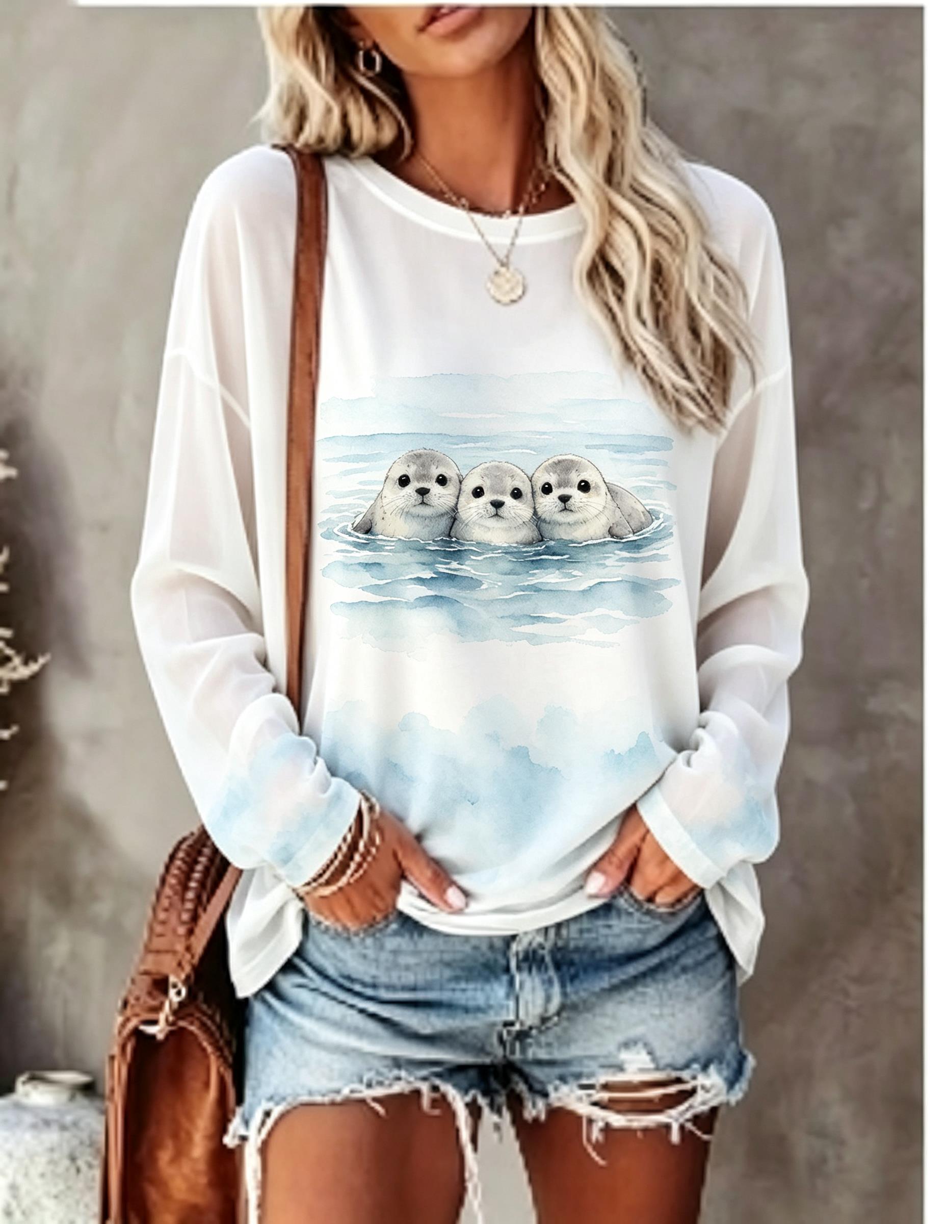 Women Long Sleeve T Shirt Cute - T-Shirts review and price